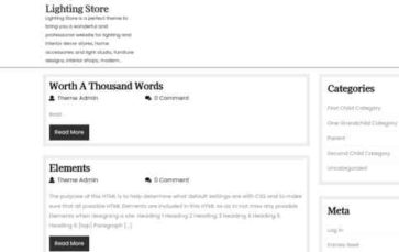 Lighting Store (Logical Themes) - (screenshot desktop)