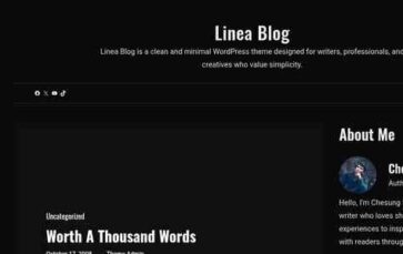 Linea Blog (screenshot desktop)
