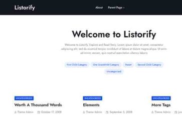 Listorify (screenshot desktop)