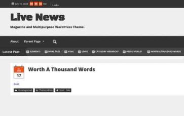 Live News (SEOS Themes) (screenshot desktop)