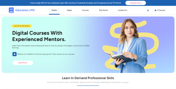 LMS Education Elementor (WordPress)