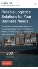 Logistic Hub (screenshot mobile)