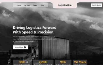 Logistics Firm (screenshot desktop)