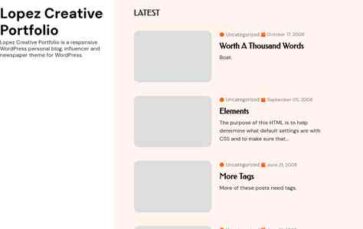 Lopez Creative Portfolio (screenshot desktop)