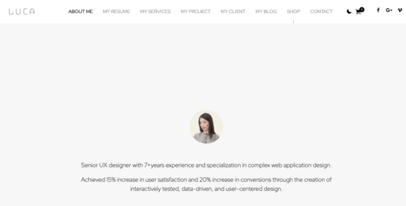 Luca Portfolio (WordPress)