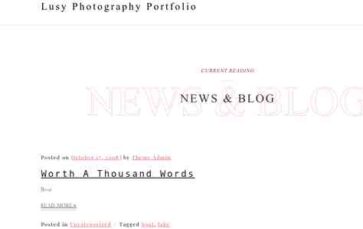 Lusy Photography Portfolio (screenshot desktop)
