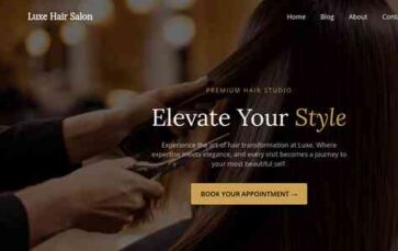 Luxe Hair Salon (screenshot desktop)