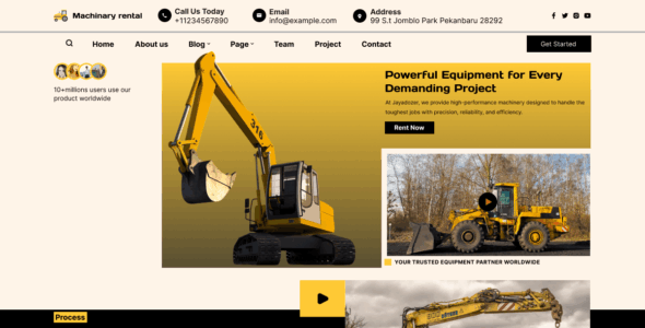 Machinery Rental (WordPress)