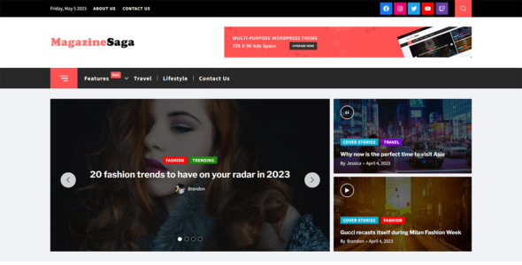 Magazine Saga (WordPress)