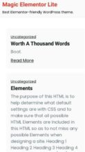 Magic Elementor Lite (screenshot mobile)