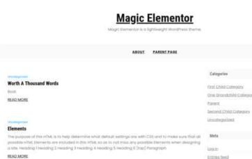 Magic Elementor (screenshot desktop)