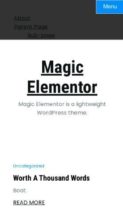 Magic Elementor (screenshot mobile)