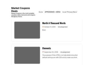 Market Coupons Deals (screenshot desktop)