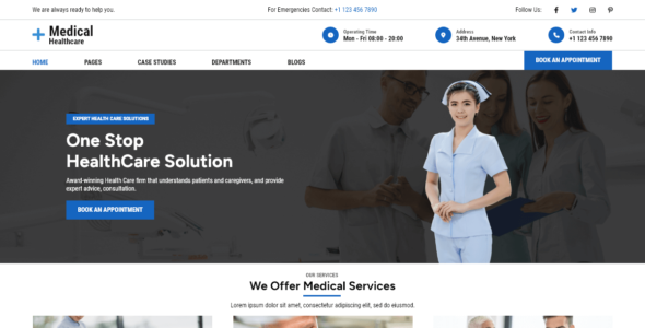 Medical Healthcare Elementor (WordPress)