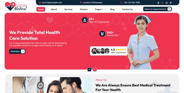 Medical Hospital Blocks (WordPress)