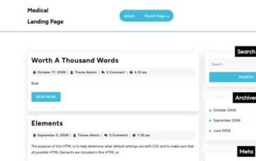 Medical Landing Page (screenshot desktop)
