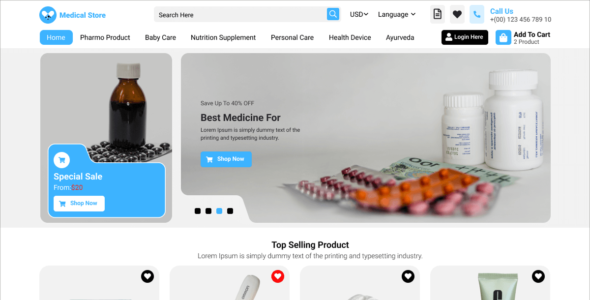 Medical Store (WordPress)