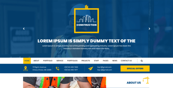 Mega Construction (WordPress)