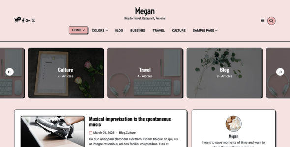 Megan Blog Multipurpose (WordPress)