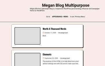Megan Blog Multipurpose (screenshot desktop)