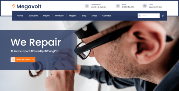 MegaVolt Electrician (WordPress)