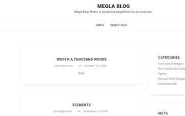 Megla Blog (screenshot desktop)