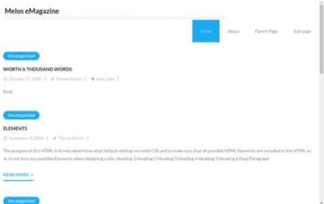 Melos eMagazine (screenshot desktop)