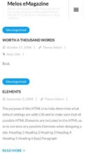 Melos eMagazine (screenshot mobile)