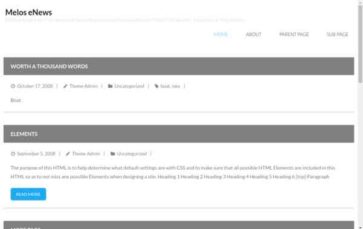 Melos eNews (screenshot desktop)