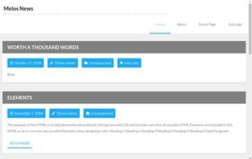 Melos News (screenshot desktop)