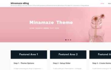Minamaze eBlog (screenshot desktop)
