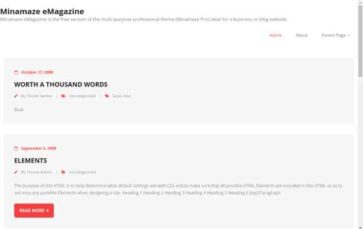 Minamaze eMagazine (screenshot desktop)