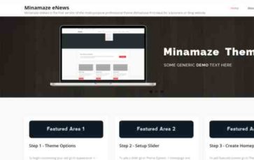 Minamaze eNews (screenshot desktop)
