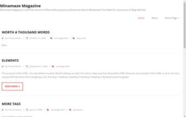 Minamaze Magazine (screenshot desktop)