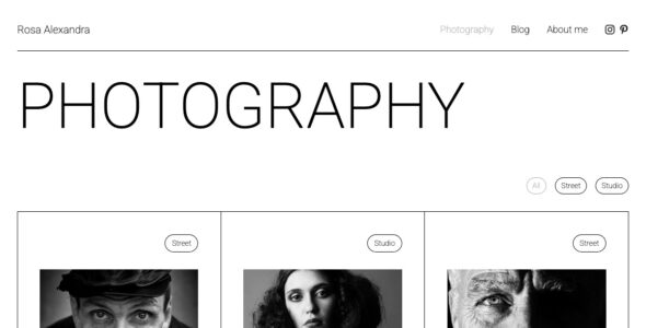 Minimal Photography Blog (WordPress)