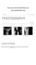 Minimal Photography Blog (screenshot mobile)