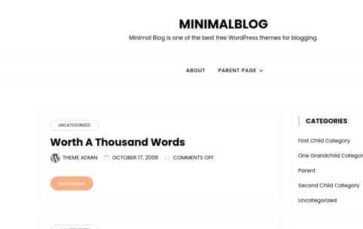 Minimalblog (screenshot desktop)