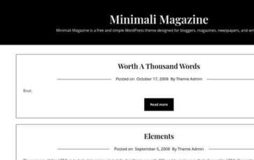 Minimali Magazine (screenshot desktop)