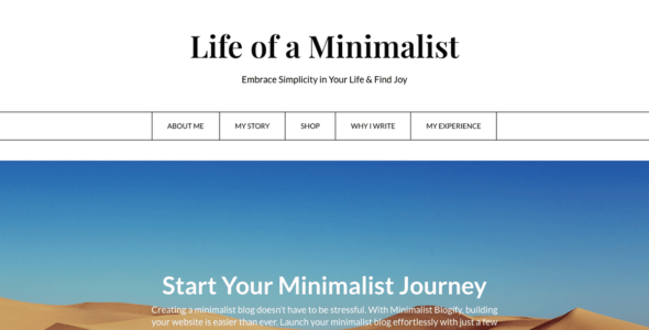 Minimalist Blogify (WordPress)