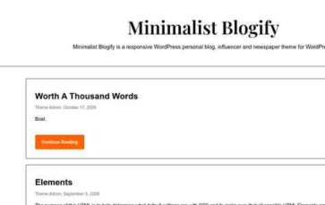 Minimalist Blogify (screenshot desktop)