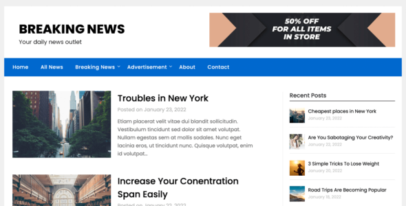 Minimalist Newspaper (WordPress)