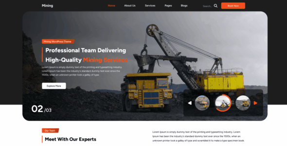 Mining Logistic (WordPress)