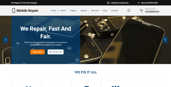 Mobile Repair Center (WordPress)