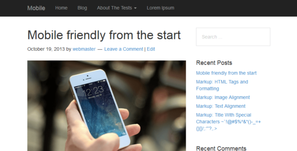 Mobile (WordPress)
