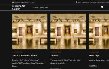 Modern Art Gallery (screenshot desktop)