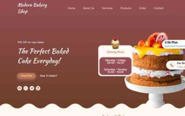 Modern Bakery Shop (screenshot desktop)
