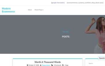 Modern Ecommerce (screenshot desktop)