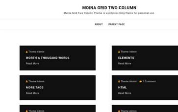 Moina Grid Two Column (screenshot desktop)