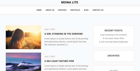 Moina Lite (WordPress)