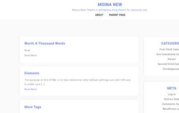 Moina New (screenshot desktop)